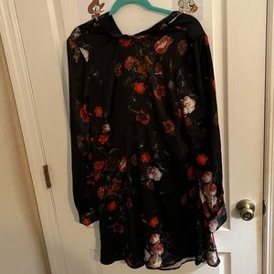 Urban Outfitter Long Sleeve Mink Dress Open Back